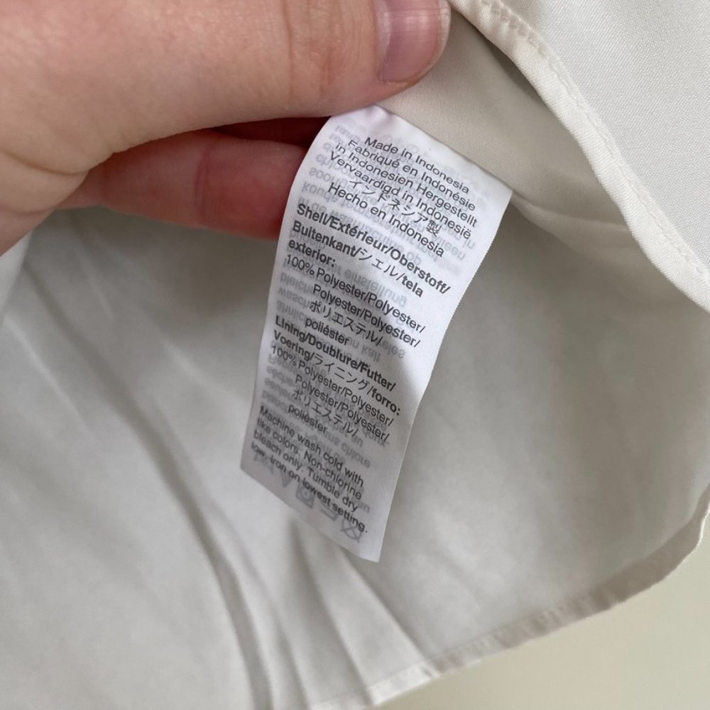 Madewell Black & White Floral Peplum Blouse Top Size Medium - Picture 10 of 10